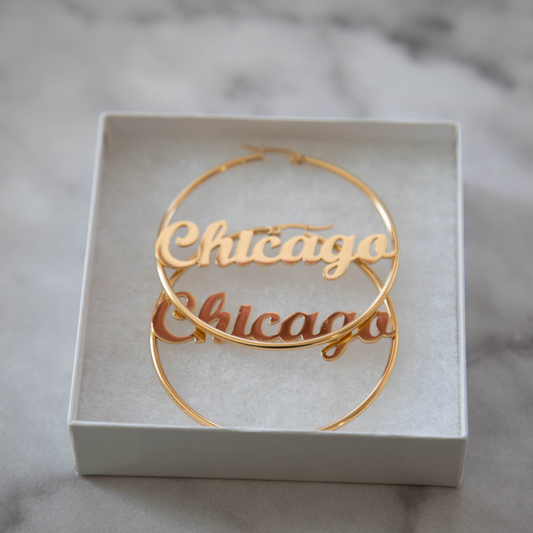 Chicago Hoop Earrings